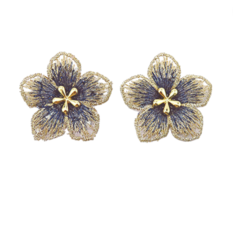 Embroidery Flower Earrings