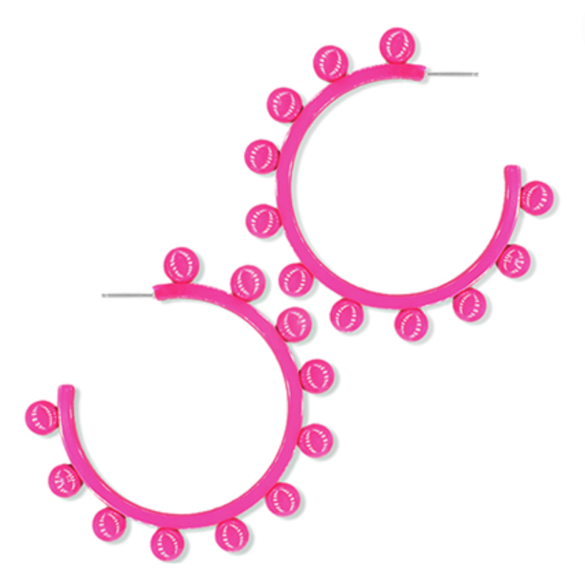 Color Coated Studded Hoops