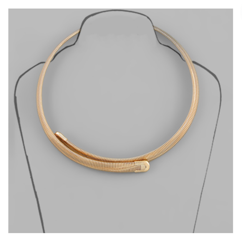 Flat Omega Chain Choker Necklace
