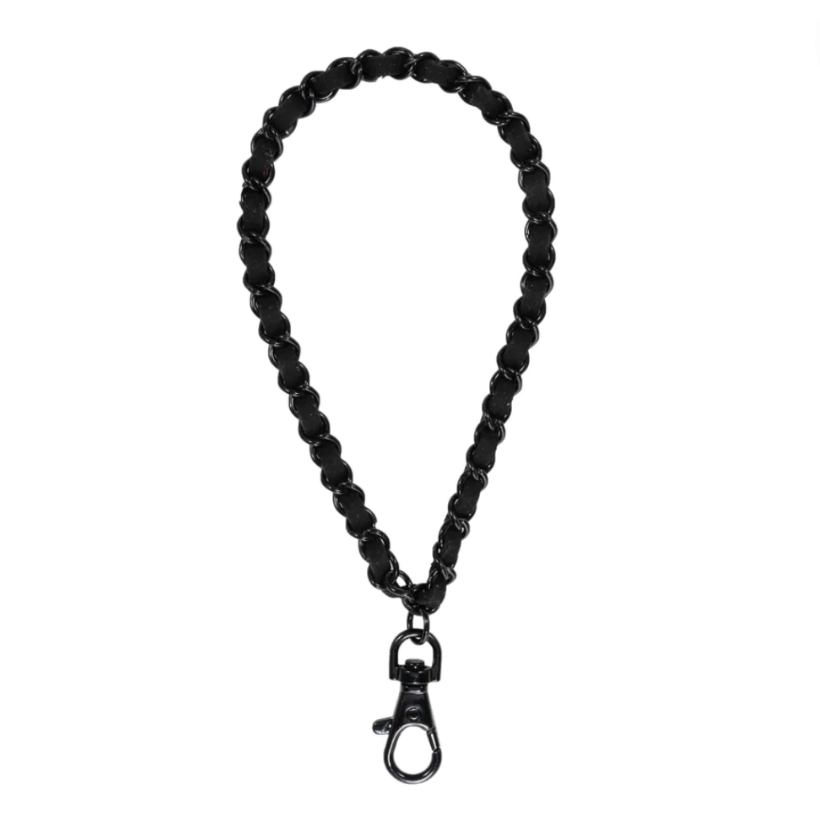 Black on Black Phone Charm Wristlet