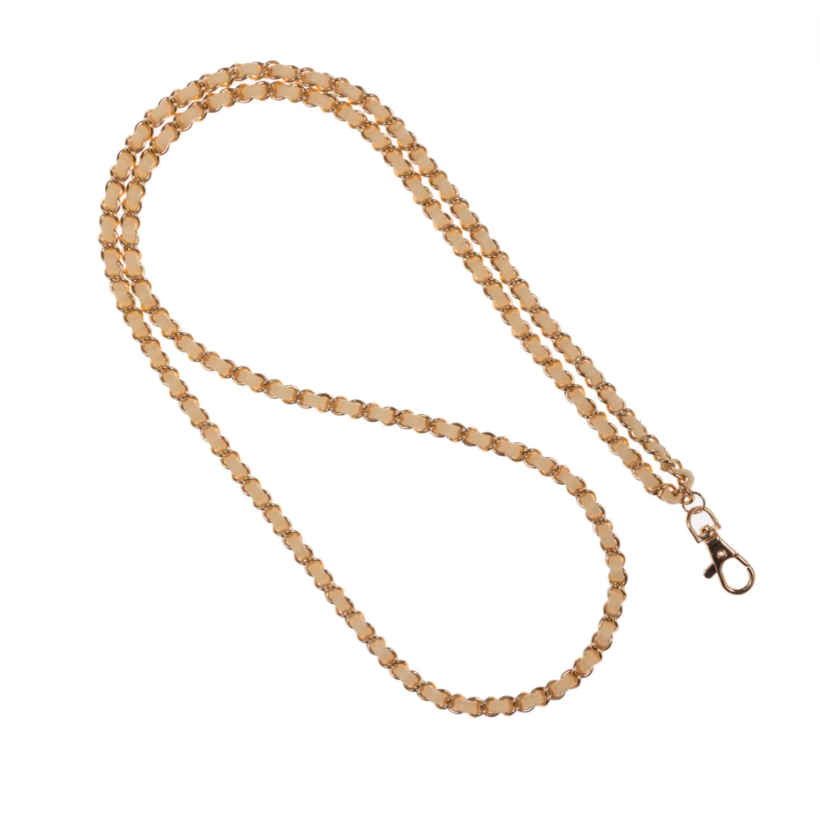 Vanilla Beige + Gold Crossbody Phone Chain
