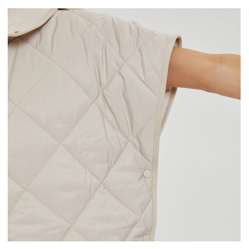 Quilted Padded Poncho