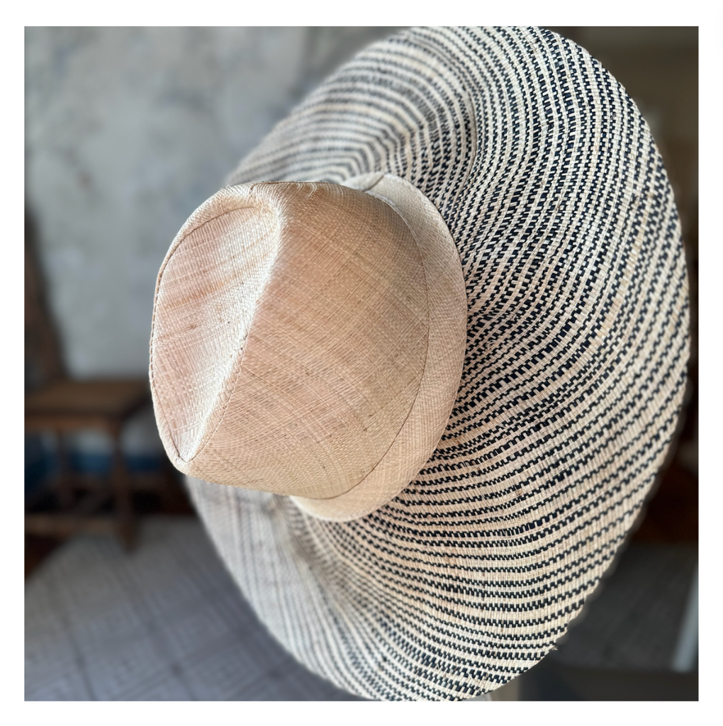 5" Brim Miramar Two Tone Melange Straw Sun Hat