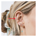 Triple Cz Bar Stud Earring