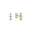 Triple Cz Bar Stud Earring