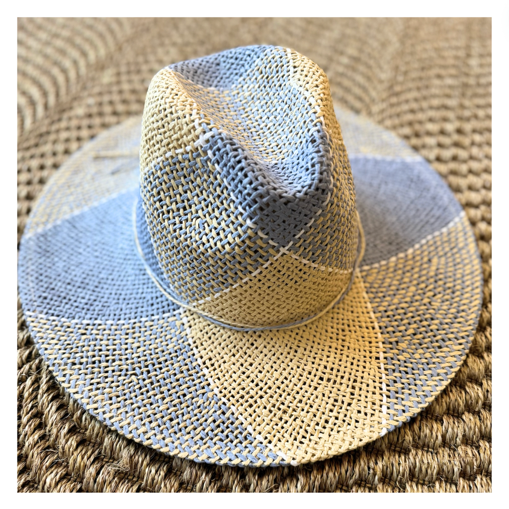 Two Tone Straw Braid Hat