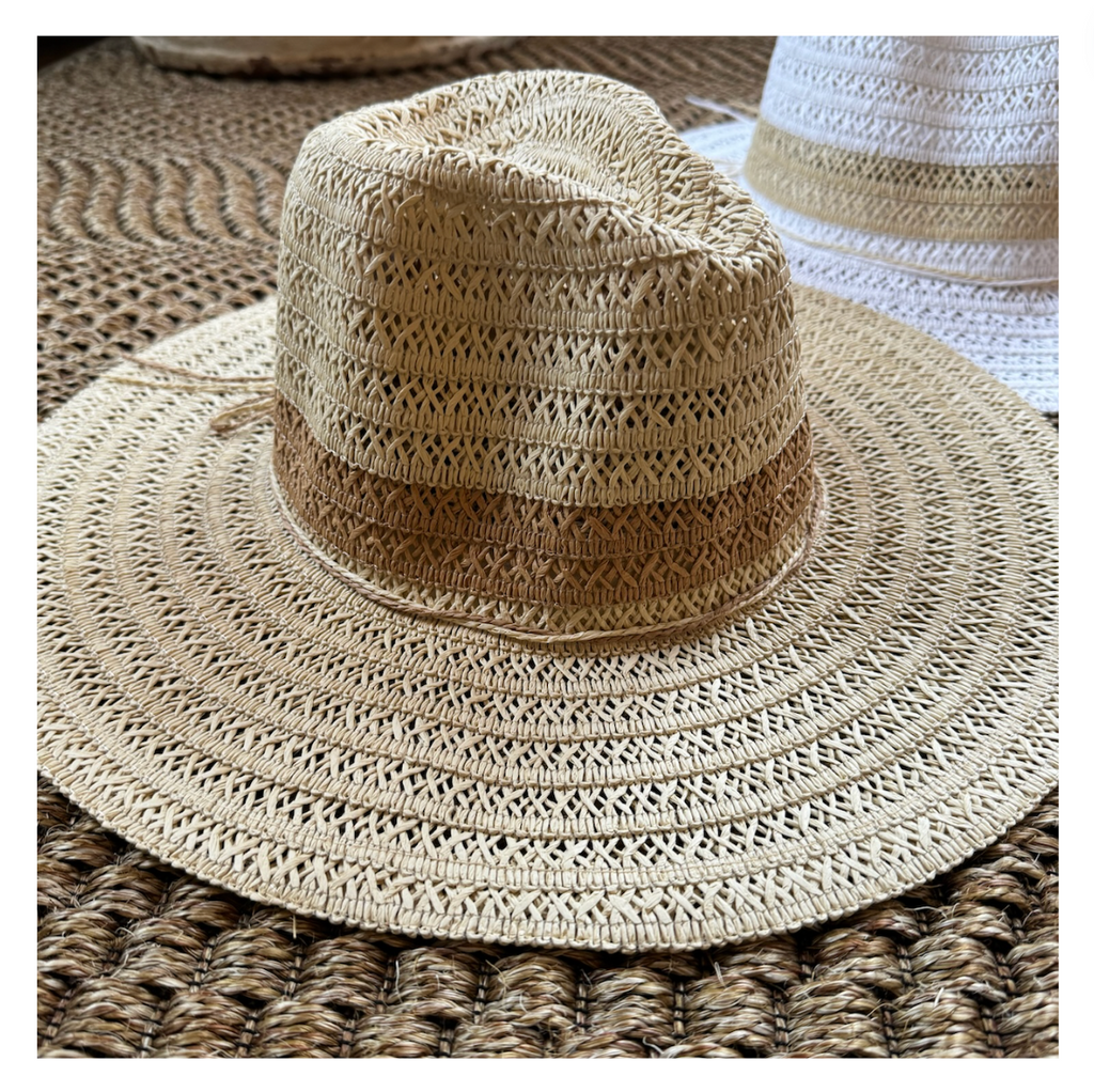 Straw Braided Ribbon Strap Sun Hat