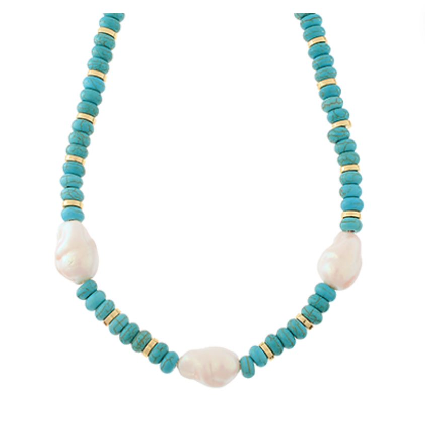Chunky Pearl Stone Necklace