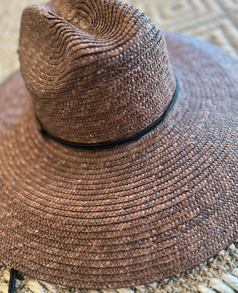Brown Safari Hat with Chin Strap
