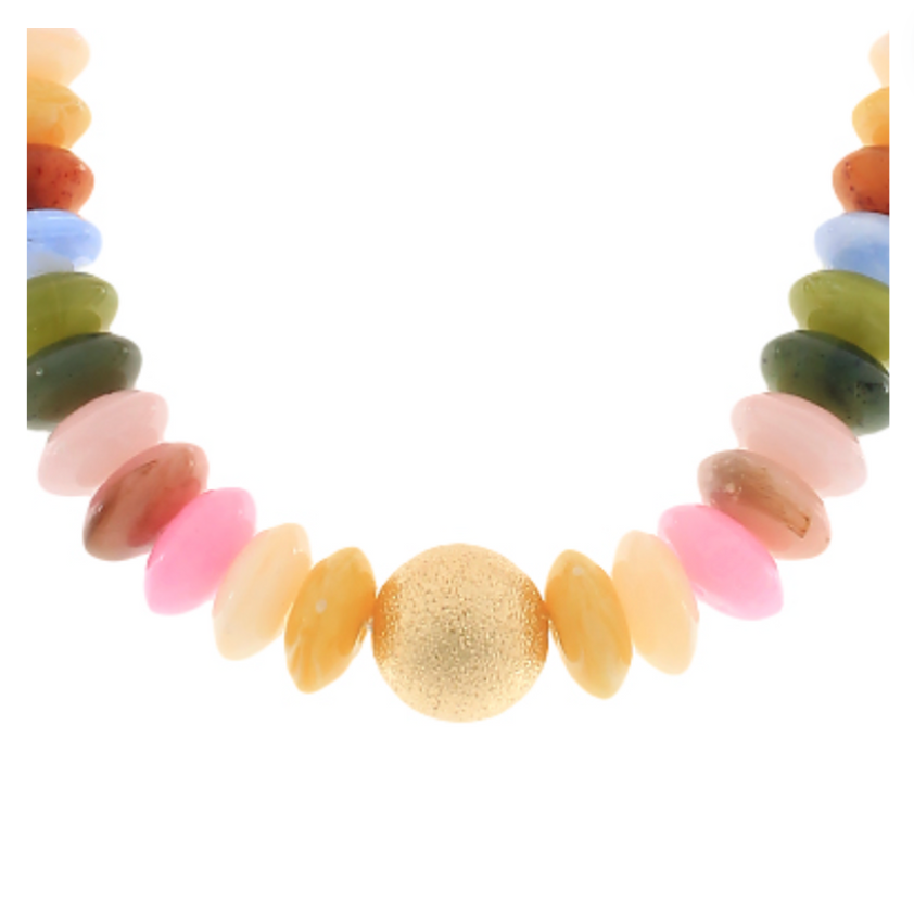 Rondelle Color Bead Necklace