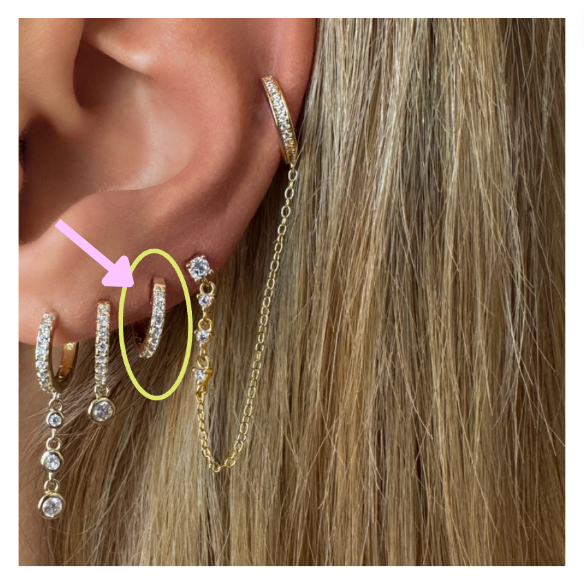 Classic Pave CZ Huggie Earrings