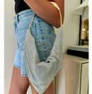 Crystal Bag with Zipper (Silver)