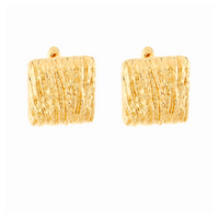 Hammered Square Earrings