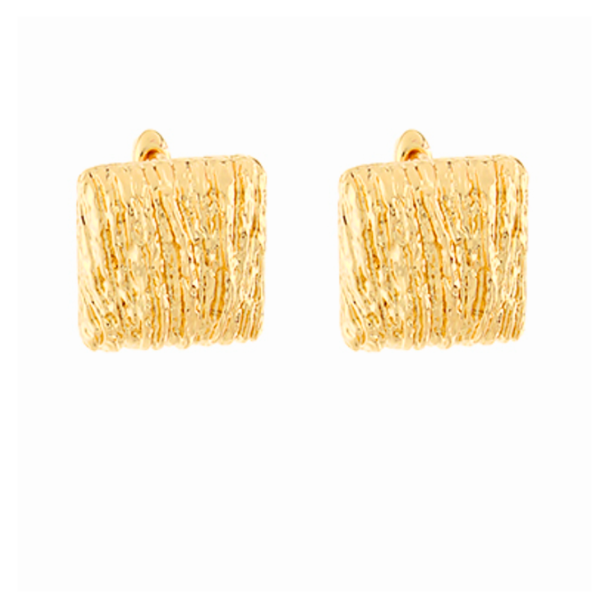 Hammered Square Earrings