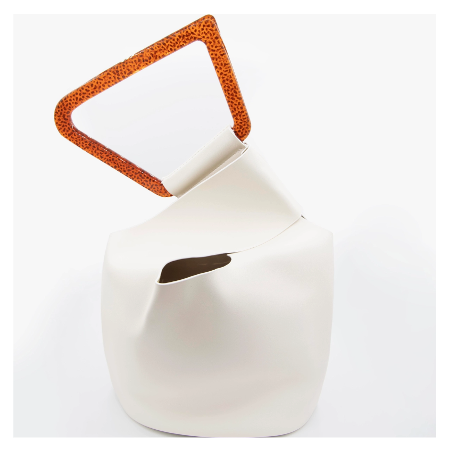 Diagonal Triangle Handle Handbag