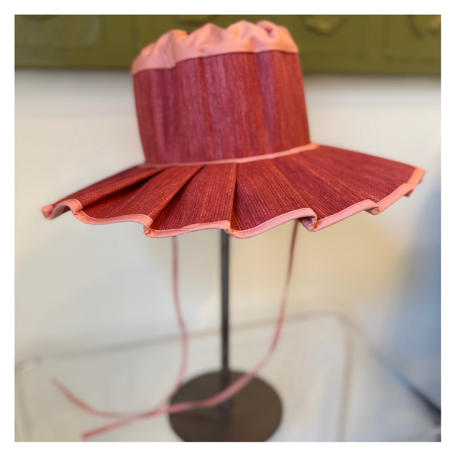 Foldable Fan Hat (Rose!)