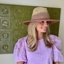 Two Tone Contrast Straw Hat