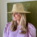 Two Tone Floppy Boho Straw Hat