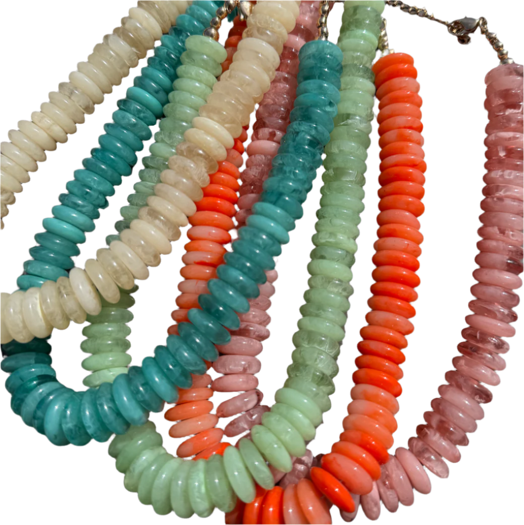 Colorful Disk Bead Necklace (More colors!)