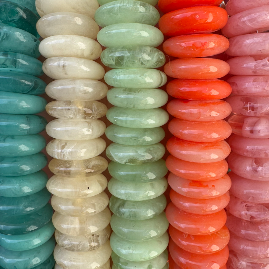 Colorful Disk Bead Necklace (More colors!)