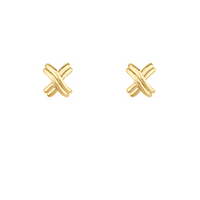 Crisscross Textured Stud Earrings