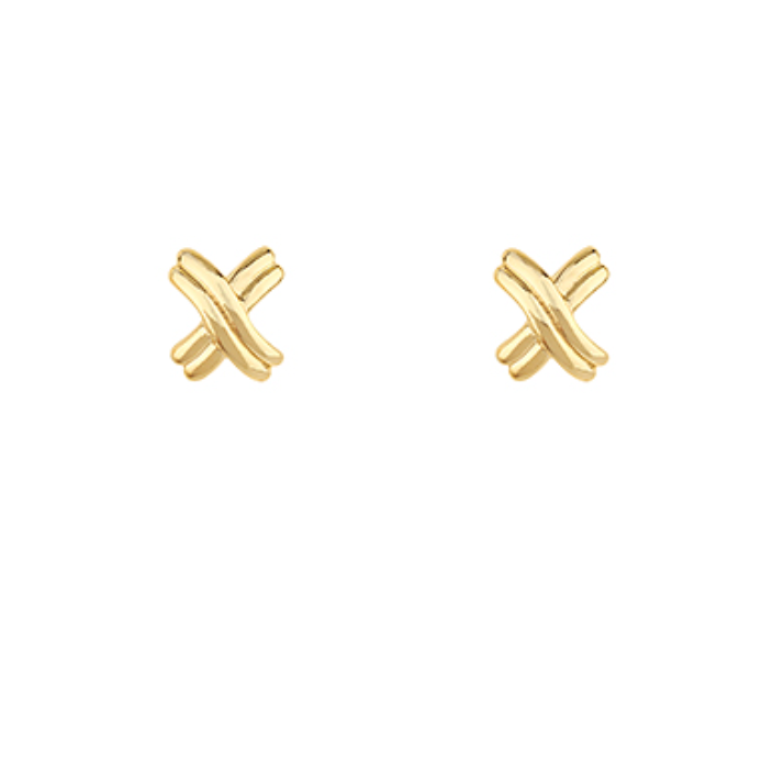 Crisscross Textured Stud Earrings