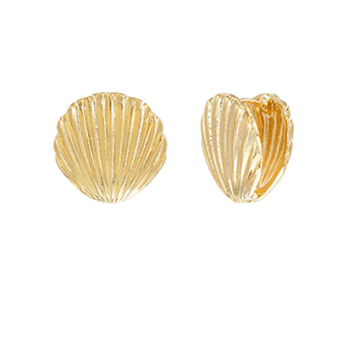 PEEKABOO Textured Shell Shape Earrings