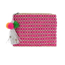 Beaded Pom Pom Tassel Clutch