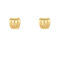 Textured Ribbed Square Earrings