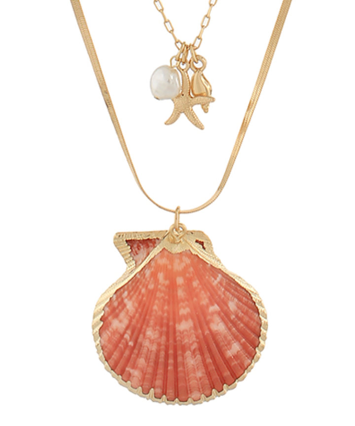 Layered Shell & Sea Life Necklace