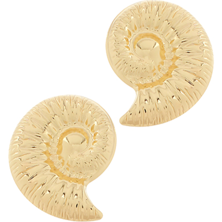 Textured Ammonites Earrings