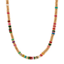 Metal & Gemstone Bead Necklace