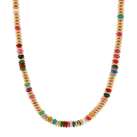 Metal & Gemstone Bead Necklace