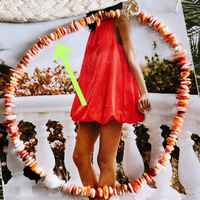 Gemstone Beaded Necklace with Orange Accents