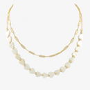 2 Layered Heart Bead & Chain Necklace