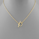 Paper Clip Chain Toggle Necklace