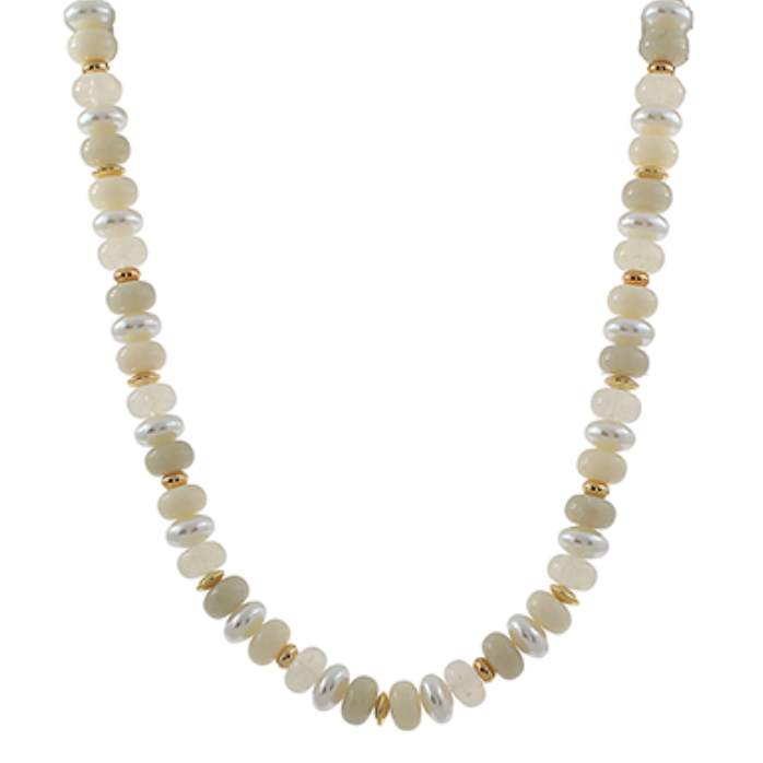 Marble & CCB Beaded Necklace