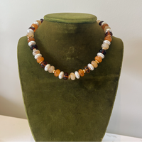 Marble & CCB Beaded Necklace