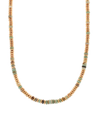 Metal & Gemstone Bead Necklace