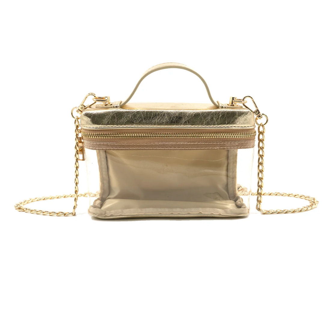 Gold Square Clear Bag