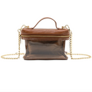 Brown Square Clear Bag