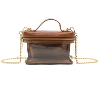 Brown Square Clear Bag