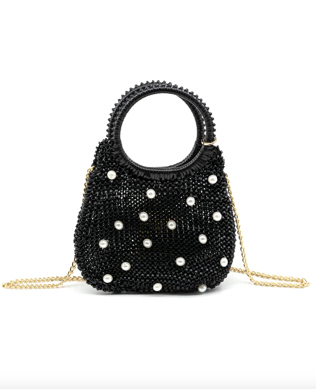 Bronze Evening Bag with Pearl