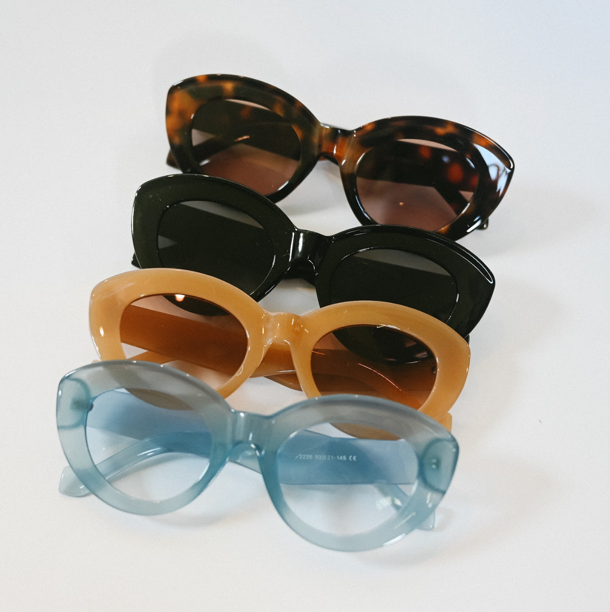 Oval Shape Acrylic Sunglasses