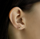 Baguette & Cz Post Earrings