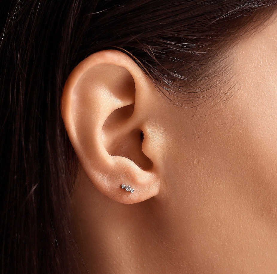 Three CZ Stud