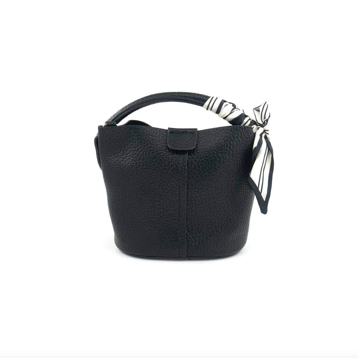 Mini Faux Leather Bag with Scarf