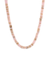 Wide Disk Marble Bead Necklace