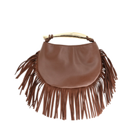 Chocolate Fringed Bag