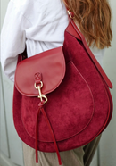 Taupe Suede Tote Bag